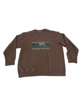 Eddie Bauer / Men's Sweatshirt /  Elk Graphic Print / Pullover / Size XXLarge